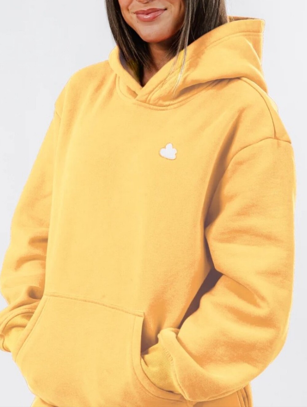 CLOWD The Feelings Hoodie Sunbeam boxy, oversized Unisex Kangaroo Pocket M